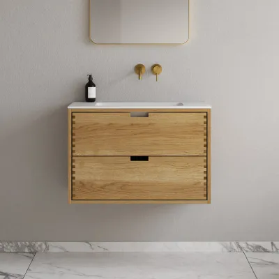 CPH Tapwork Soho 80 - MKII, Skåp i naturek inklusive mattvit SolidTec diskho