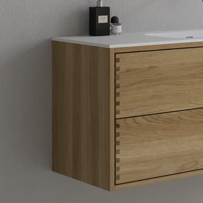 CPH Tapwork Soft 160D - MKII, Skåp i naturek inklusive mattvit SolidTec diskho