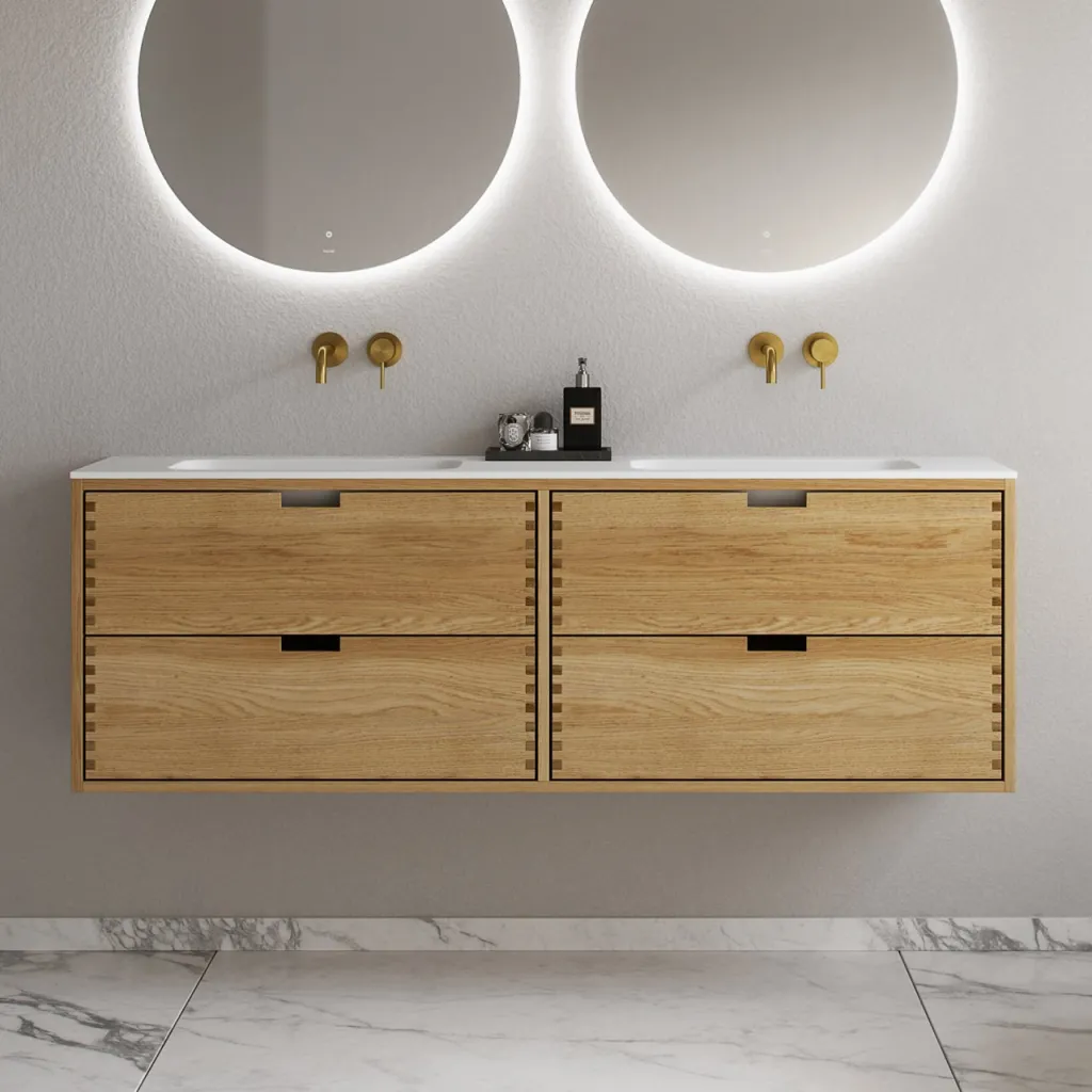 CPH Tapwork Soft 160D - MKII, Skåp i naturek inklusive mattvit SolidTec diskho