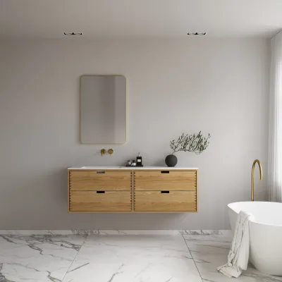 CPH Tapwork Soho 160L - MKII, Skåp i naturek inklusive mattvit SolidTec diskho