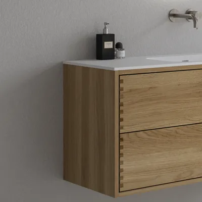 CPH Tapwork Soft 140L - MKII, Skåp i naturek inklusive mattvit SolidTec diskho