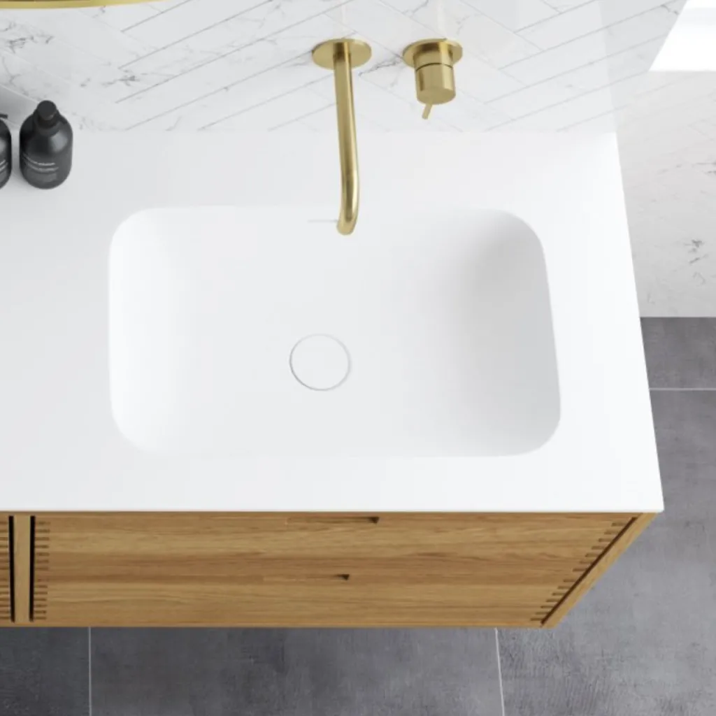 CPH Tapwork Soho 160R - MKII, Skåp i naturek inklusive mattvit SolidTec diskho