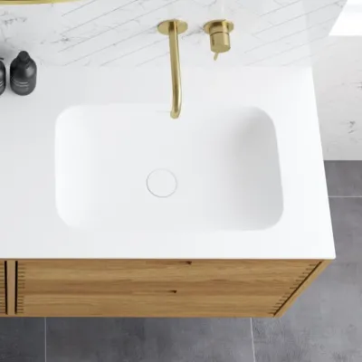 CPH Tapwork Soho 160R - MKII, Skåp i naturek inklusive mattvit SolidTec diskho