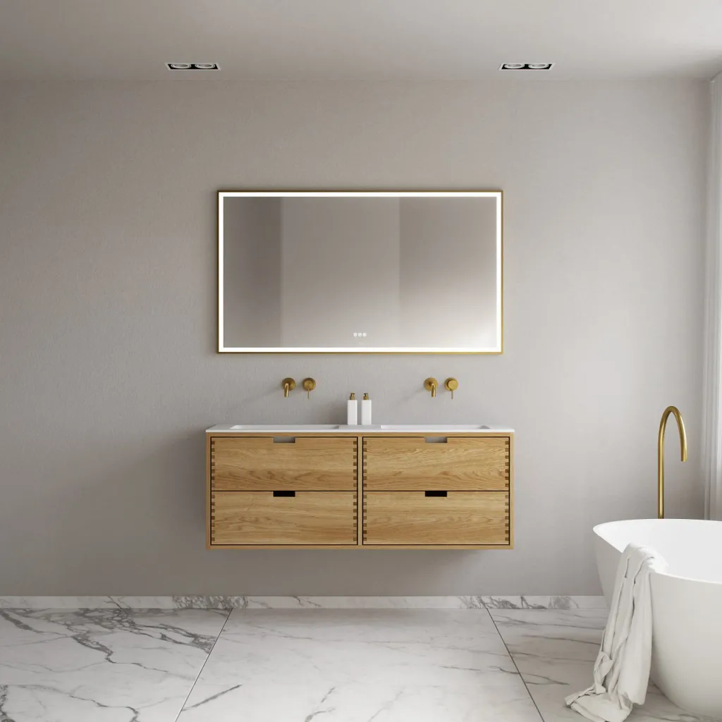 CPH Tapwork Soho 140D - MKII, fingergängade skåp i naturek inklusive Mathvid SolidTec® diskho