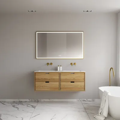 CPH Tapwork Soho 140D - MKII, fingergängade skåp i naturek inklusive Mathvid SolidTec® diskho