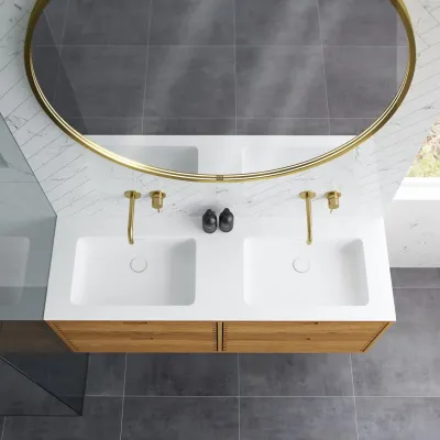 CPH Tapwork Soho 140D - MKII, fingergängade skåp i naturek inklusive Mathvid SolidTec® diskho