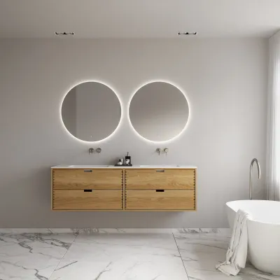 CPH Tapwork Soho 180D - MKII, fingergängade skåp i naturek inklusive Mathvid SolidTec® diskho