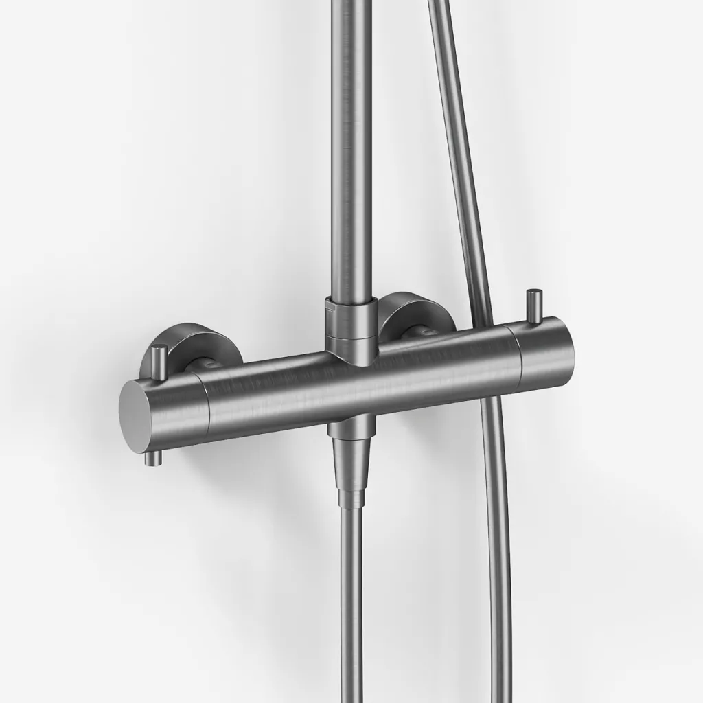 Classwell C900 - Termostatset XL Rain DeLuxe Ø30 EasyClean, borstat rostfritt stål