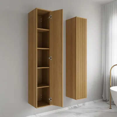 Noorwork NHC3317 - 30x35x170 cm, Snickarhögskåp i naturek 