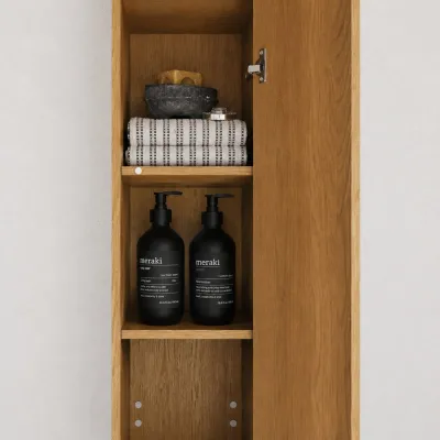 Noorwork NHC3317 - 30x35x170 cm, Snickarhögskåp i naturek 