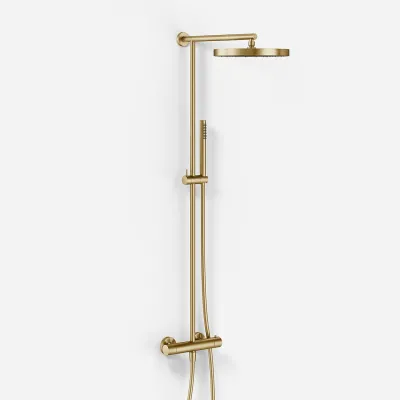 Semplice SRL10 S02 - Termostatset, XL Rain DeLux Ø28 med EasyClean, PVD borstad mässing