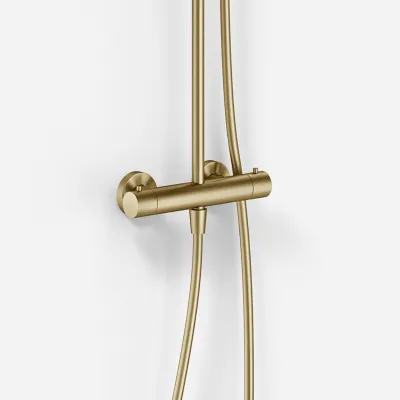 Semplice SRL10 S03 - SmartTerm, Rain DeLuxe Ø30 cm., PVD borstad mässing