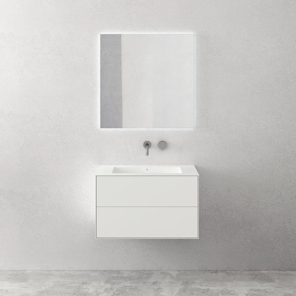 Copenhagen Chic II 80 - Badrumsmöbler, Corian®, Mattvit