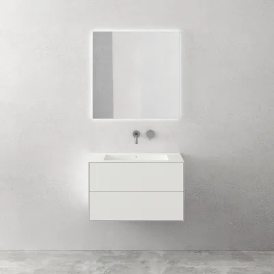Copenhagen Chic II 80 - Badrumsmöbler, Corian®, Mattvit