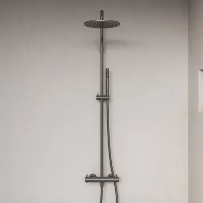 Semplice Rain DeLuxe SRL02 - SmartTerm Ø25 EasyClean, PVD Matt Gun Metal