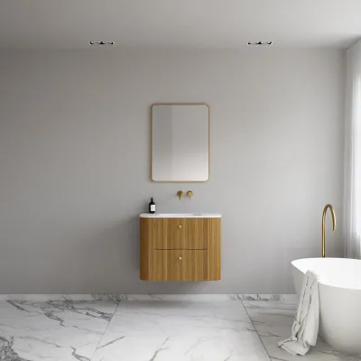 Noorwork 80 - Skåp i naturek inklusive mattvit Corian®