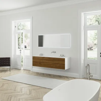 Copenhagen Chic 180 - MKII, rå amerikansk valnöt med glaciärvit Corian®