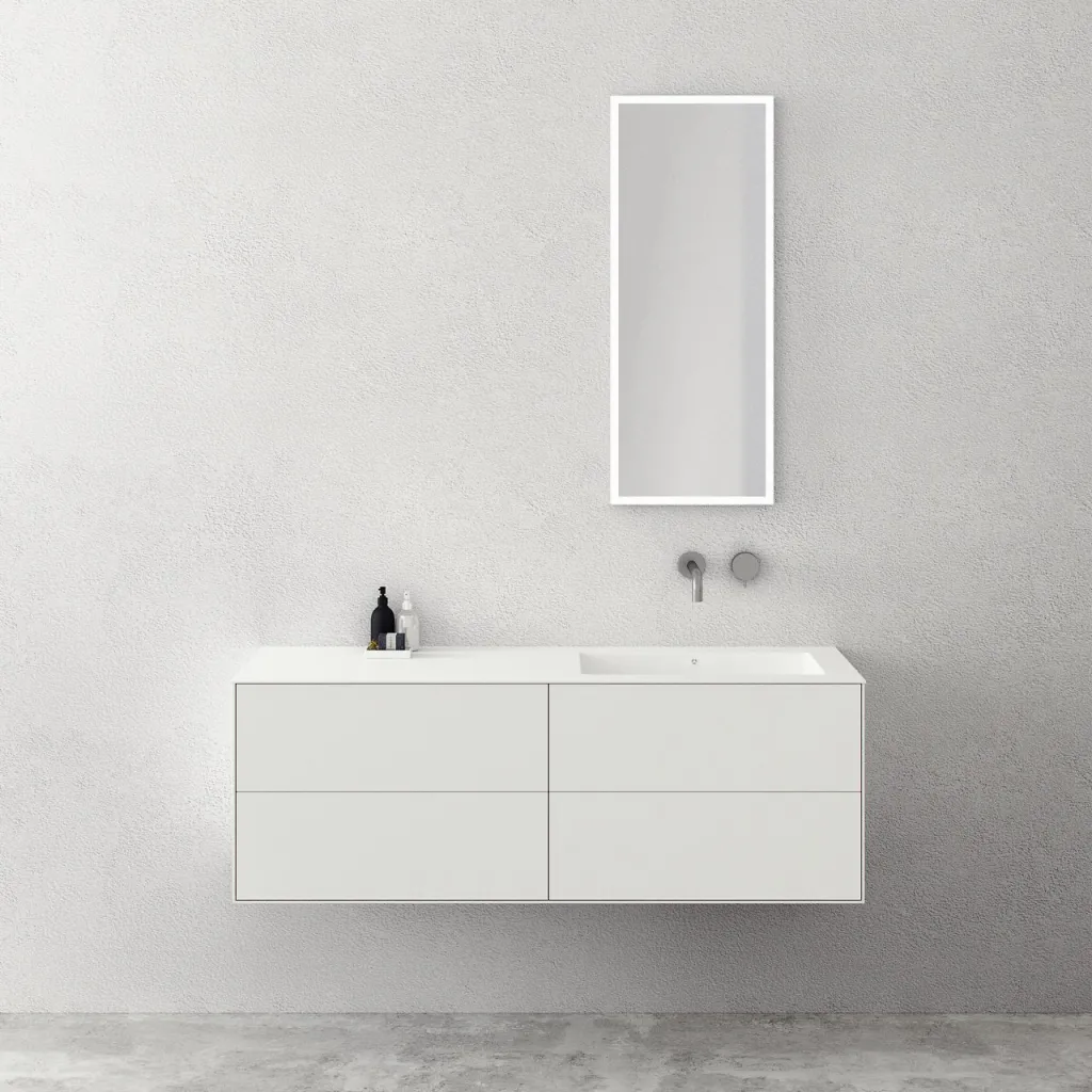 Copenhagen Chic 140R - MKII - Badrumsmöbler, Corian®, Mathvid
