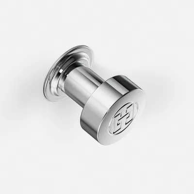 Hassel&Teudt HKN01L - Möbelhandtag med H&T-logotyp, Krom
