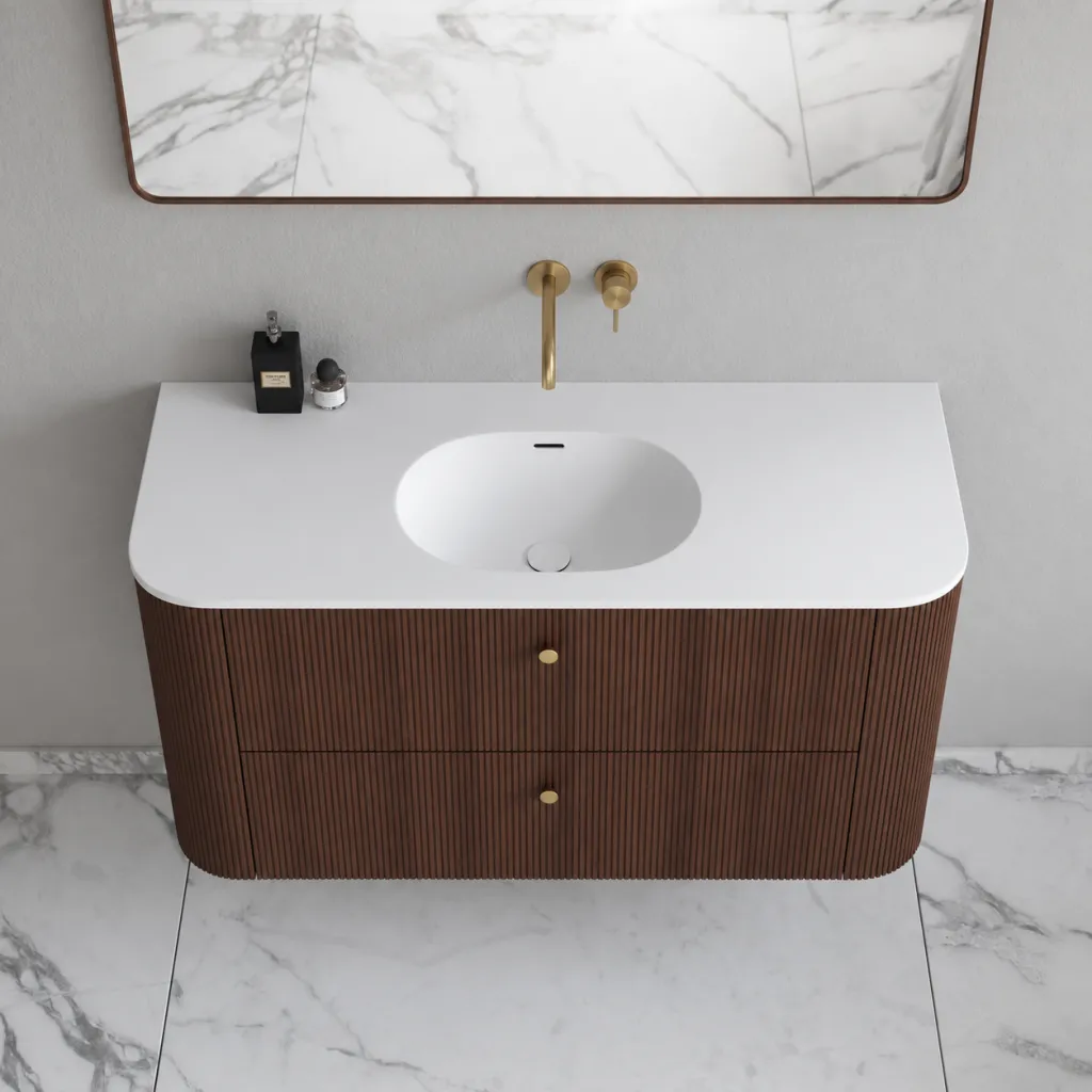Noorwork 120 - Snickeri i valnöt inklusive mattvit Corian® diskbänk
