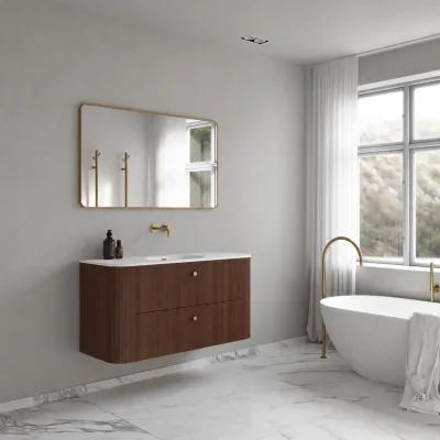 Noorwork 120 - Snickeri i valnöt inklusive mattvit Corian® diskbänk