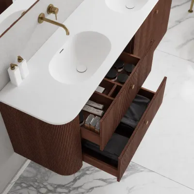 Noorwork 120 - Snickeri i valnöt inklusive mattvit Corian® diskbänk