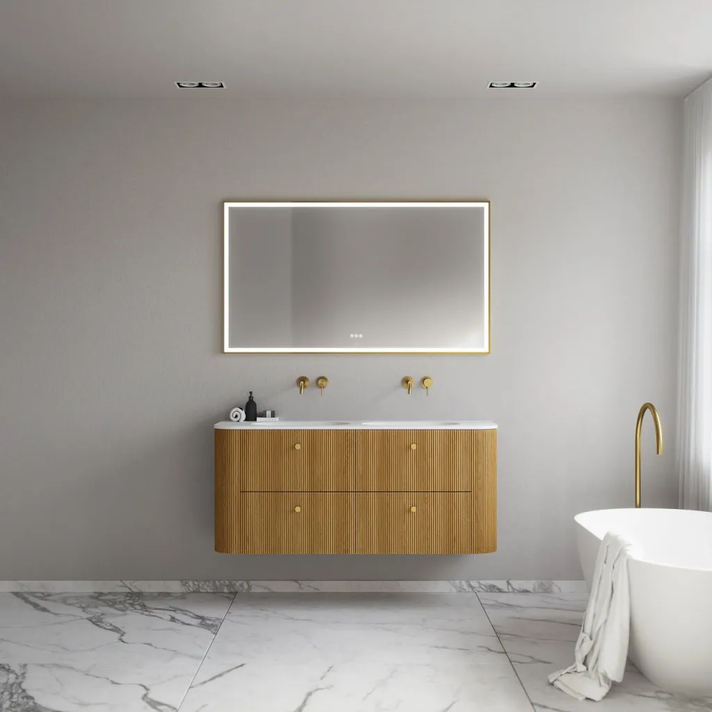 Noorwork 140D - Skåp i naturek inklusive mattvit Corian®