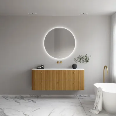 Noorwork 160 - Skåp i naturek inklusive mattvit Corian®