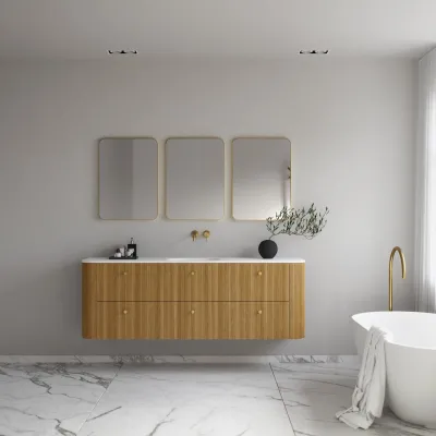 Noorwork 180 - Skåp i naturek inklusive mattvit Corian®