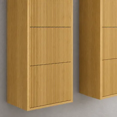 Noorwork NHC4317 - Skåp, 40x35x170 cm med 2 lådor i ljus naturek