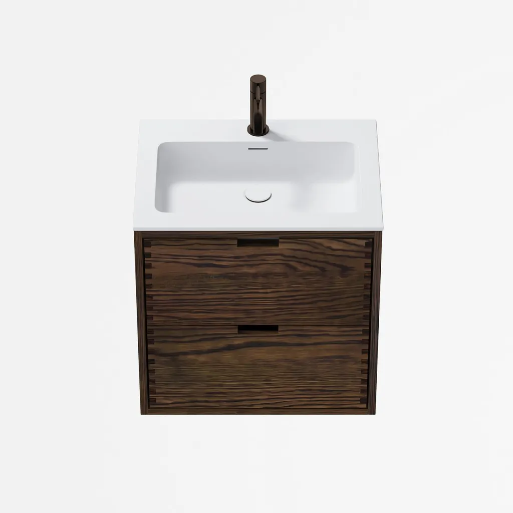 CPH Tapwork Soho 60 - MKIII, Fingergängade skåp i rökt ek inkl. mattvit SolidTec® diskho