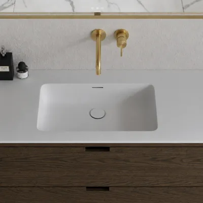 CPH Tapwork Soho 80 - MKIII, Fingergängade skåp i rökt ek inkl. mattvit SolidTec® diskho