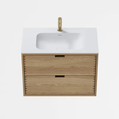 CPH Tapwork Soft 80 - MKIII, Fingergängade skåp i naturek inkl. Mathvid SolidTec® diskho