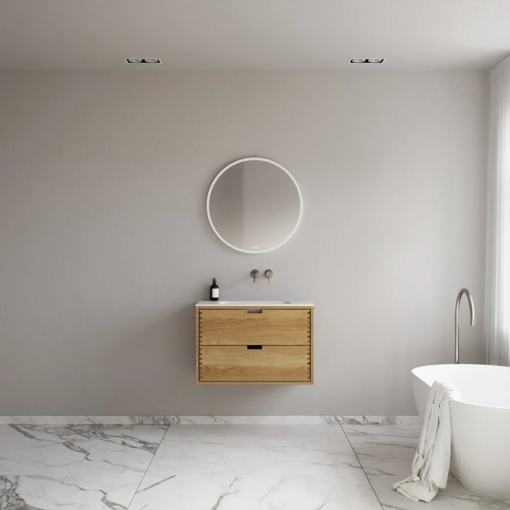 CPH Tapwork Soft 80 - MKIII, Fingergängade skåp i naturek inkl. Mathvid SolidTec® diskho