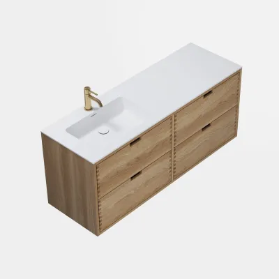 CPH Tapwork Soho 140L - MKIII, Fingergängade skåp i naturek inkl. Mathvid SolidTec® diskho