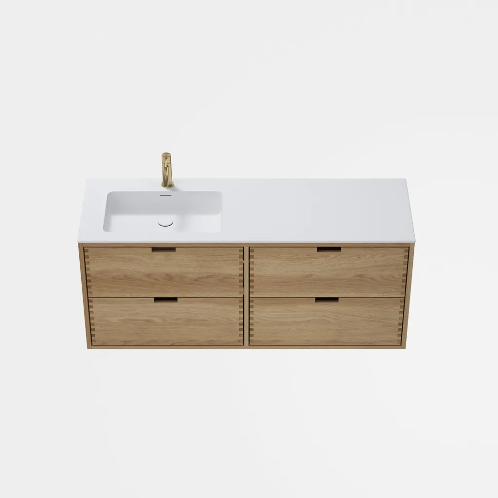 CPH Tapwork Soho 140L - MKIII, Fingergängade skåp i naturek inkl. Mathvid SolidTec® diskho