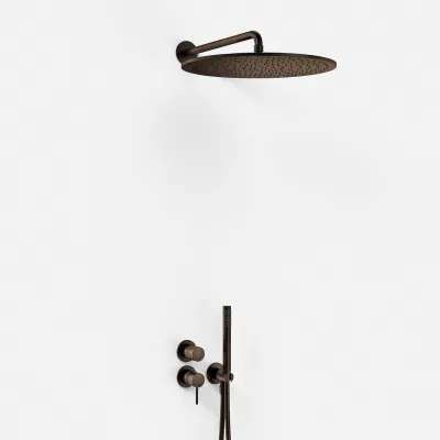 Semplice SBR901 S13 - Rain DeLuxe Ø40, Vägg, Brun Mässing