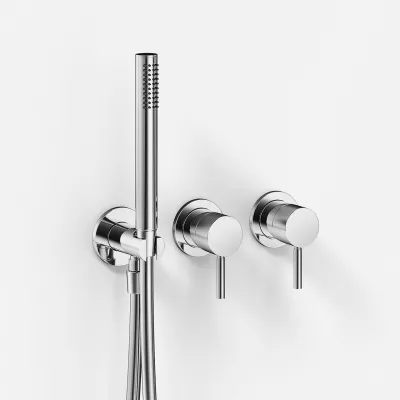 Semplice SBR801 S13 - Duschset Ø40 cm, Väggmonterad, Krom 
