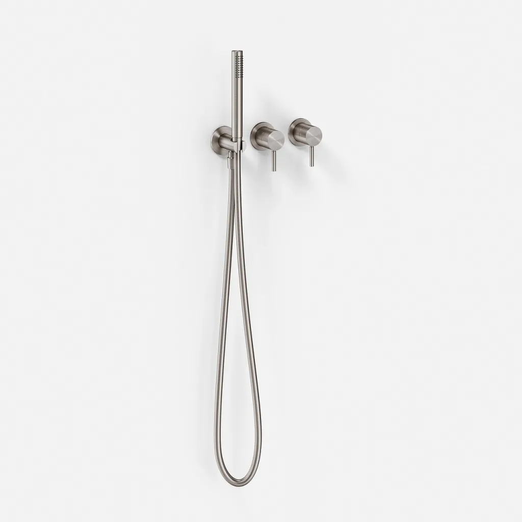 Semplice SBR801 S13 - Duschset Ø40 cm, Väggmonterad, PVD borstad stål