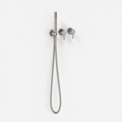 Semplice SBR801 S13 - Duschset Ø40 cm, Väggmonterad, PVD borstad stål