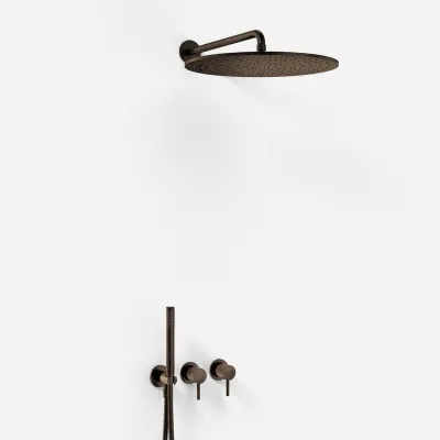 Semplice SBR801 S13 - Rain DeLuxe Ø40, Vägg, Brun Mässing