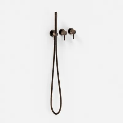 Semplice SBR801 S13 - Rain DeLuxe Ø40, Vägg, Brun Mässing