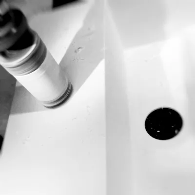 Hanehul service 1 - Ø35 mm, Borrning av standard armaturhål