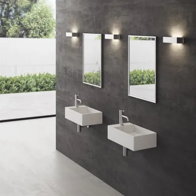 Kubo 50SR - 50x30, Handfat till höger, Matt White SolidTec®