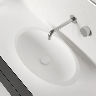 Shape 60 - 60x35 Tvättställ, Matt vit SolidTec®