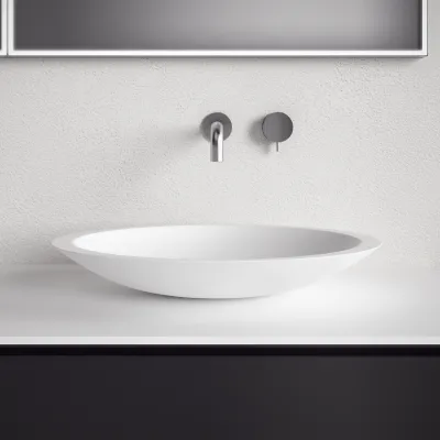 Shape 60 - 60x35 Tvättställ, Matt vit SolidTec®