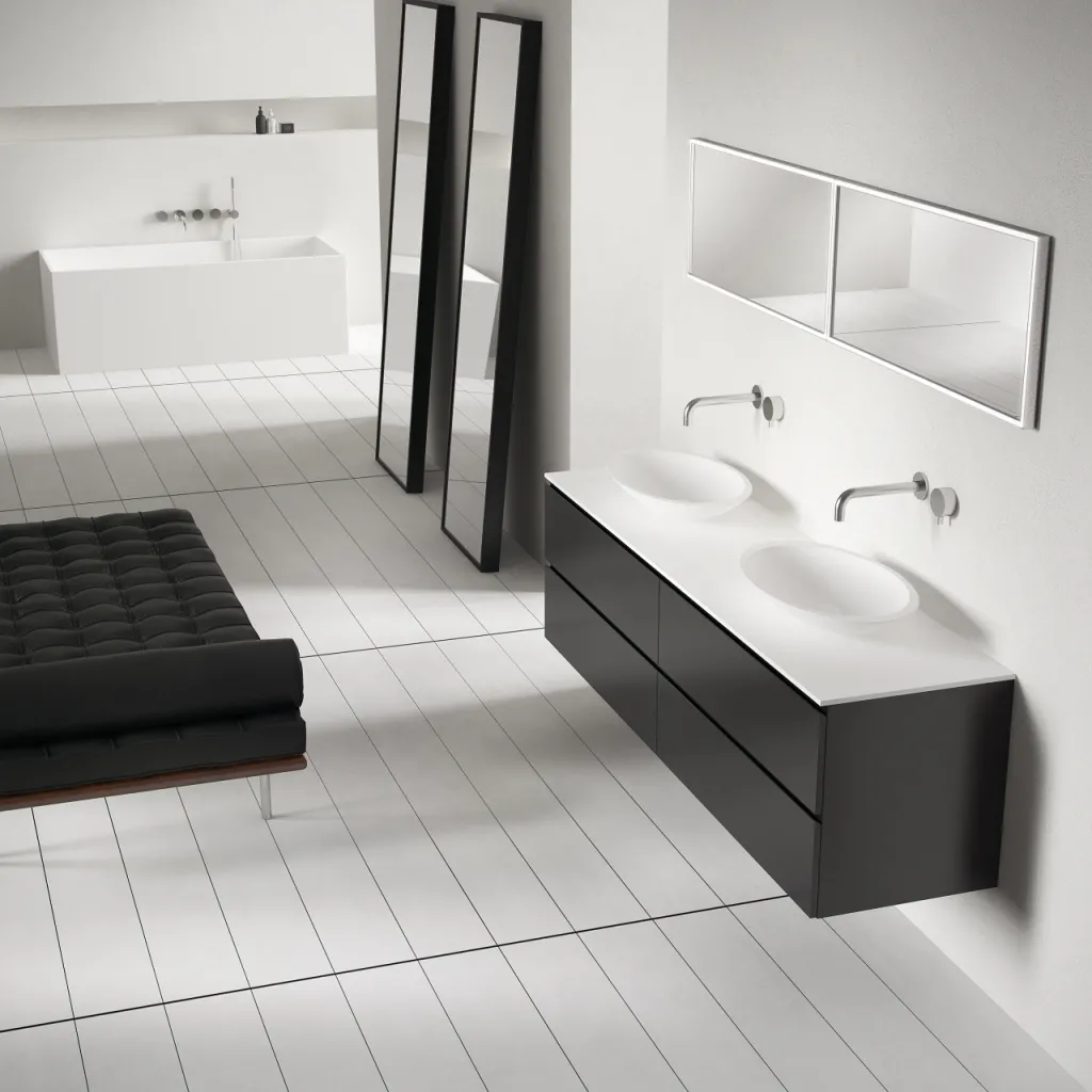 Shape 60 - 60x35 Tvättställ, Matt vit SolidTec®