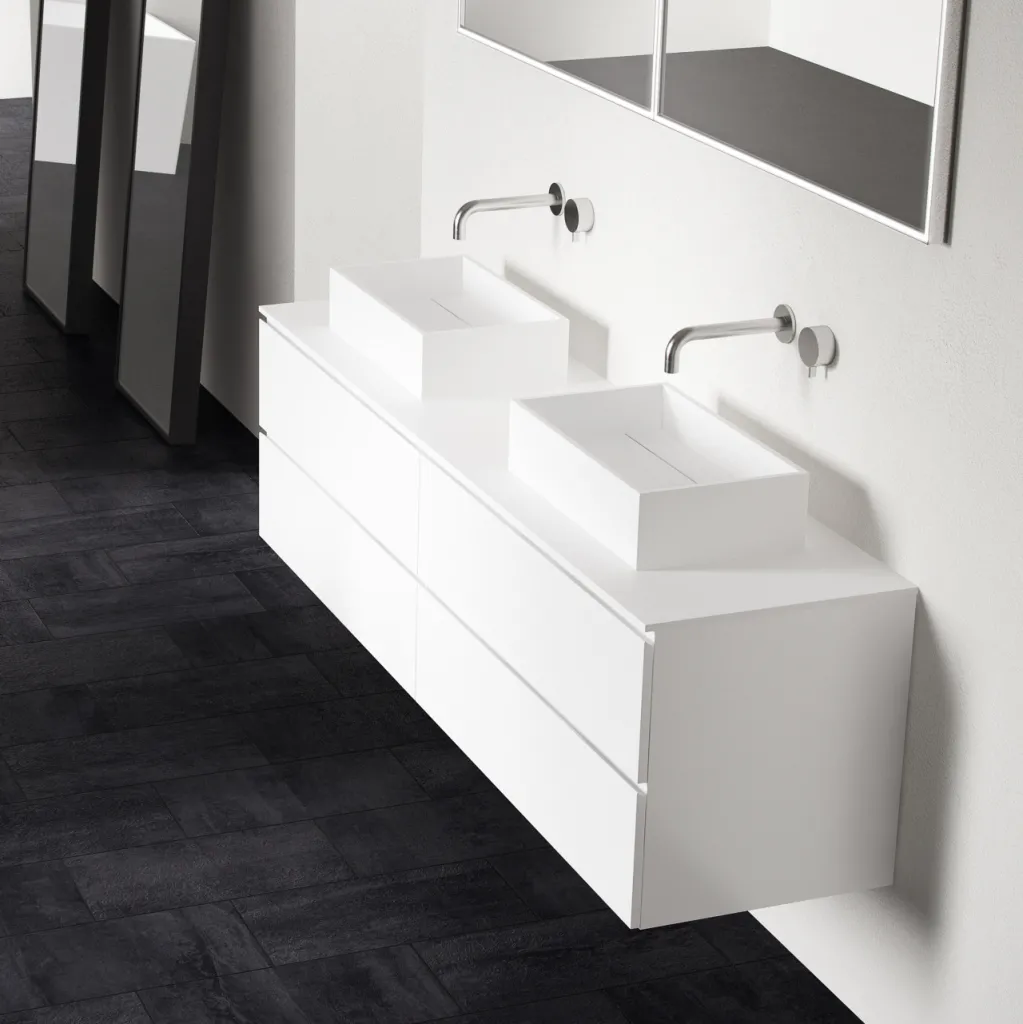 Plano 50 - 50x30 Tvättställ, Mattvitt SolidTec®