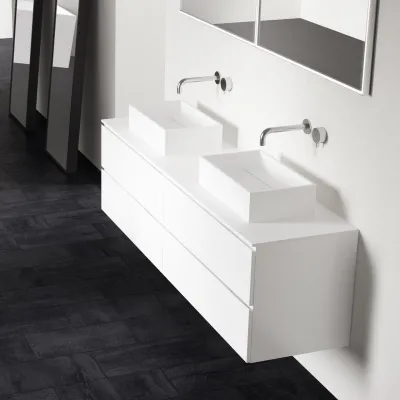 Plano 50 - 50x30 Tvättställ, Mattvitt SolidTec®