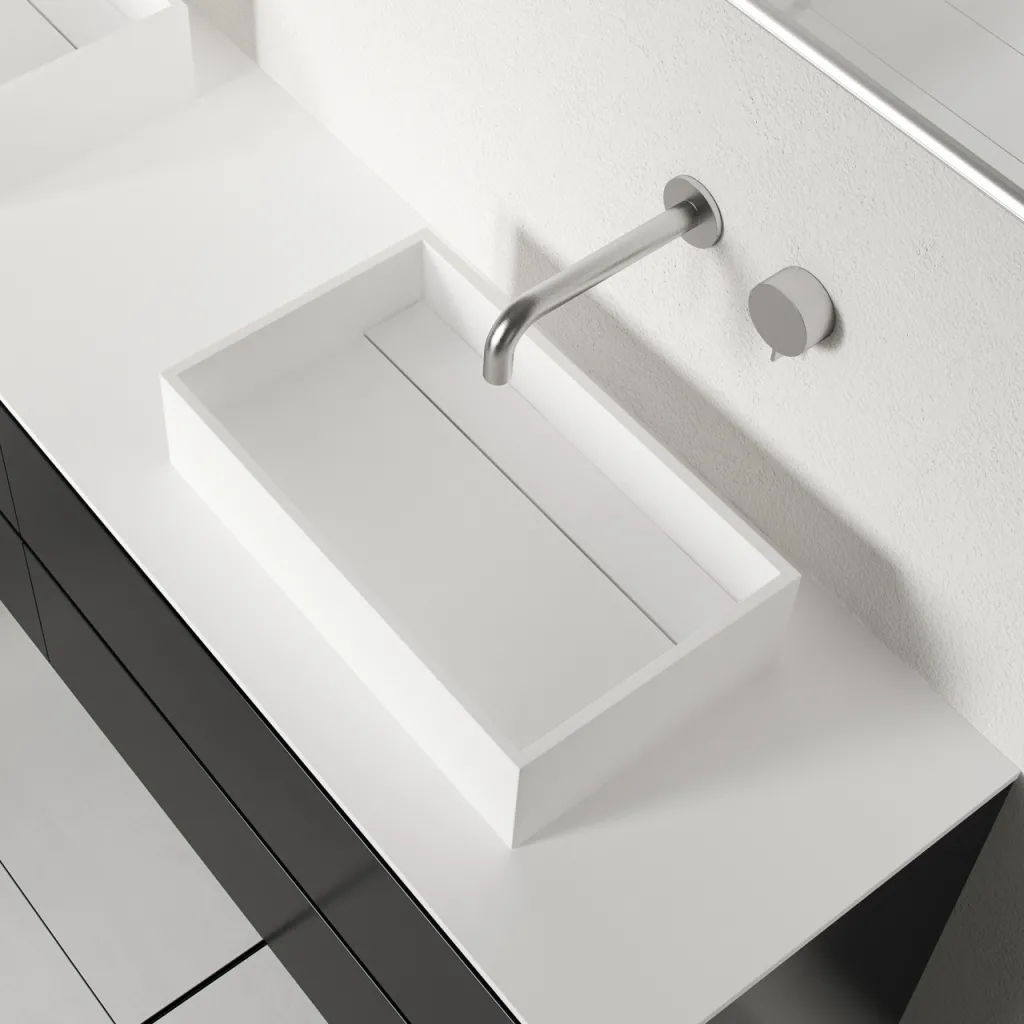 Plano 50 - 50x30 Tvättställ, Mattvitt SolidTec®